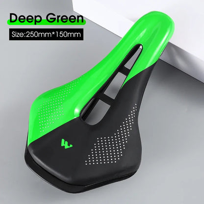 WEST BIKING Bicycle Saddle — Comfortable Hollow PU Leather Bike Seat | Wear-Resistant Road Cycling Cushion