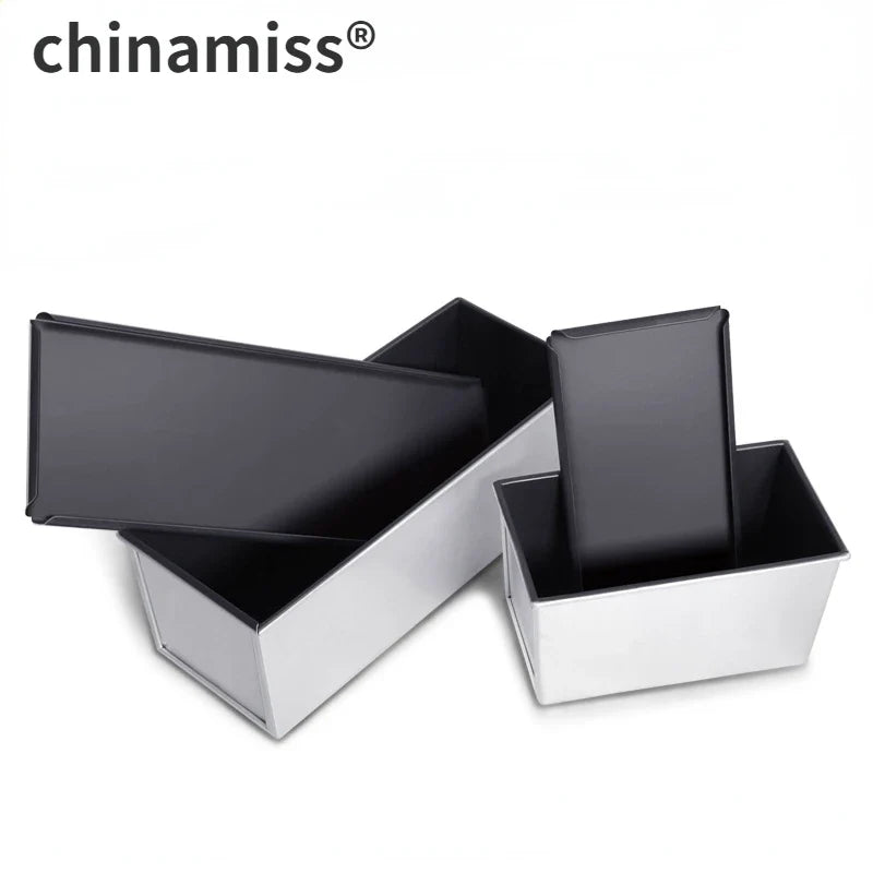 Premium Non-Stick Aluminum Alloy Toast Boxes with Lid - Various Sizes (250g/450g/600g/750g/900g/1000g) for Baking Bread and Cakes