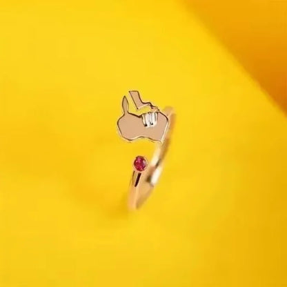 Pokemon Dratini Couple Ring — S925 Silver Adjustable Anime Jewelry, Cartoon Fashion Accessory Gift