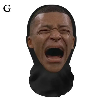 3D Realistic Face Mask - Celebrity Style Full Face Stretch Mesh Cosplay Balaclava for Role Play, Hip Hop & Costume Events