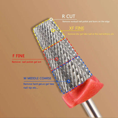 2023 NEW Tungsten Steel Nail Drill Bits - Milling Cutter for Gel Removal, Diamond Drill Bits for Dead Skin & Burrs