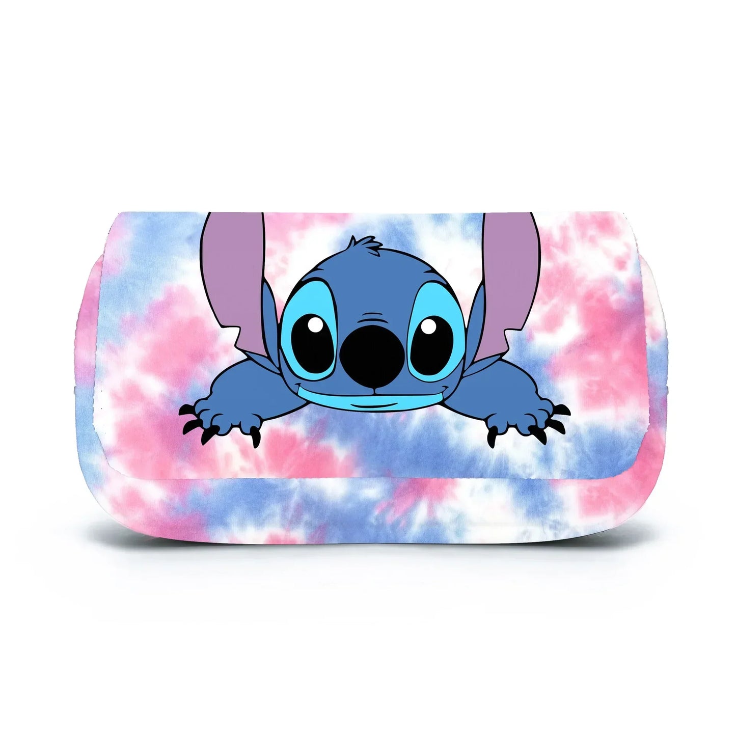 Anime Stitch Fully Printed Flap Pencil Case – Cartoon Stationery Bag for Primary & Secondary Students