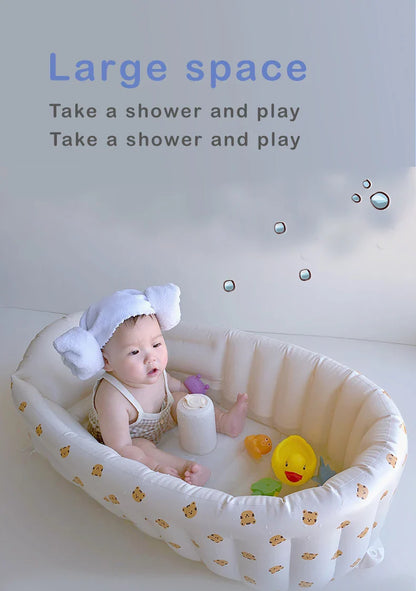 Animal Baby Inflatable Bathtub – Portable Outdoor Swimming Pool for Newborns & Kids