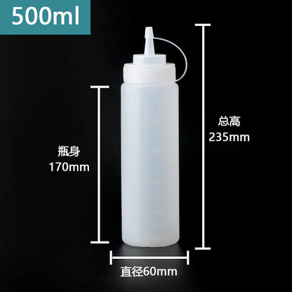 Large Squeeze Condiment Bottles with Nozzles – Ketchup, BBQ Sauce, Olive Oil Dispenser Bottles for Kitchen Use
