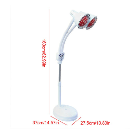275W Dual-Head Infrared Heat Lamp – Electric Baking Lamp with 360° Adjustable Temperature & Remote Control