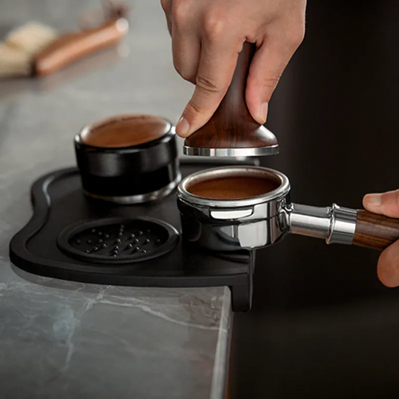 Silicone Espresso Tamper Holder Mat - Anti-Skid Corner Mat Pad for Barista Coffee Tamping Tools - Coffeeware Essential