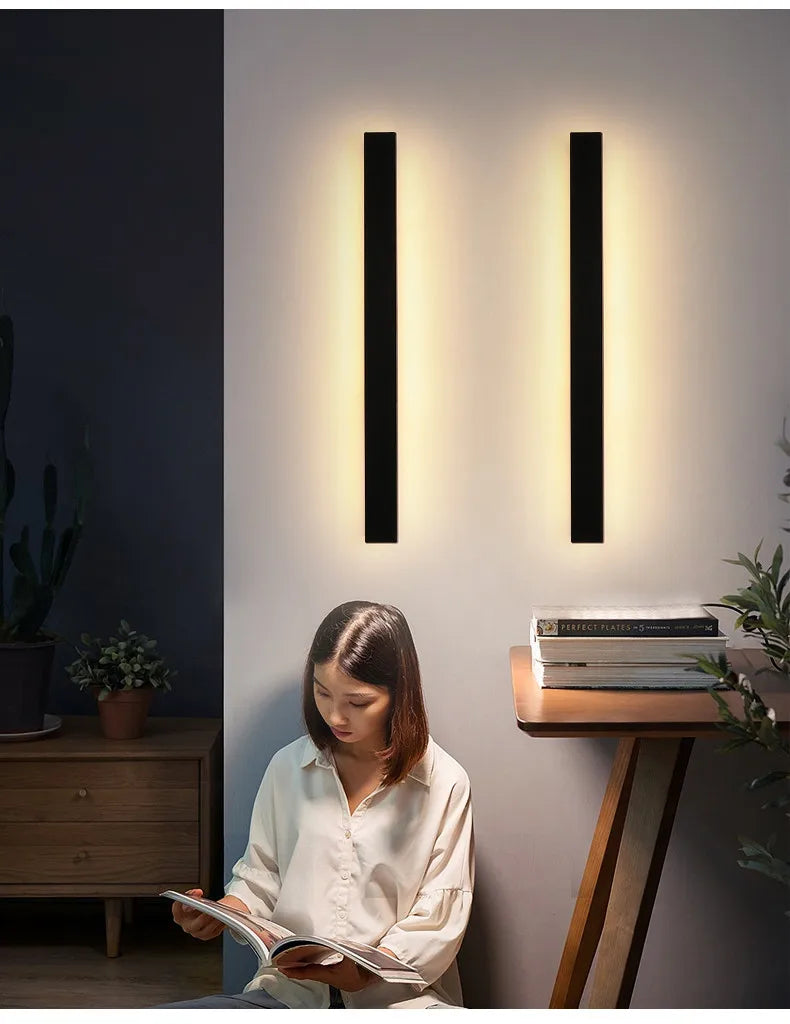 Waterproof Outdoor Wall Light – LED Garden Lamp, Modern Nordic Style for Living Room & TV Background, IP65, 110/220V Wall Washer