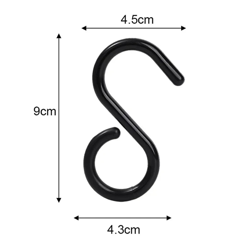 S-Shaped Multi-Purpose Hooks — Flexible Hanging Storage for Wardrobe & Kitchen Accessories