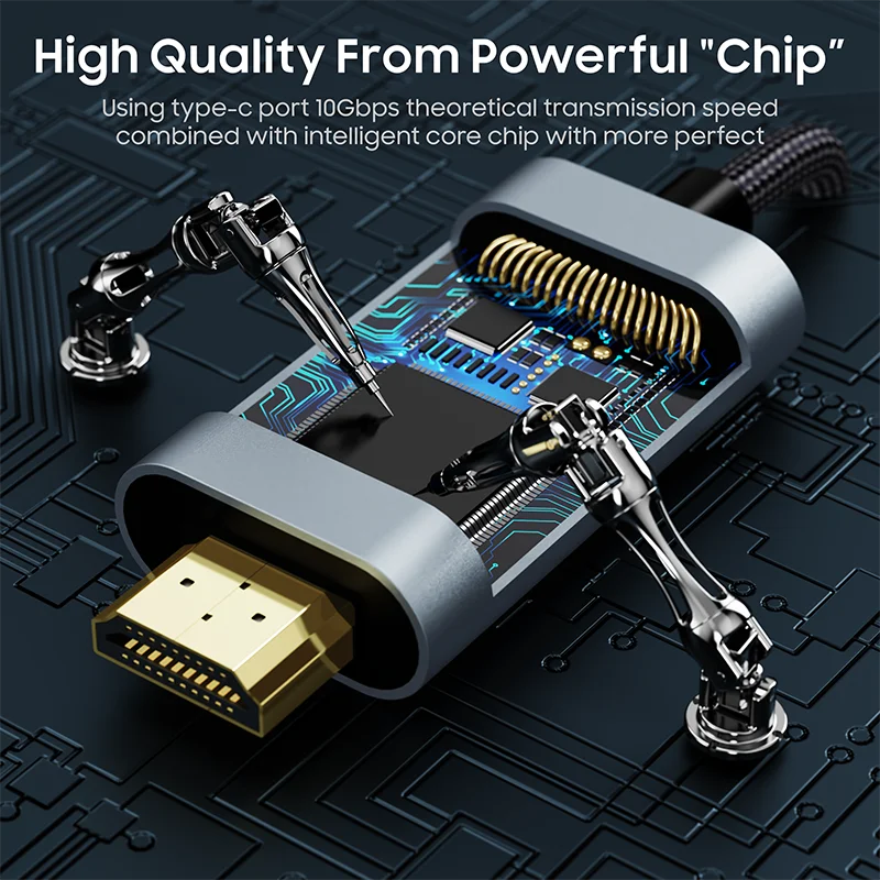 Vothoon USB-C to HDMI Cable Adapter – 4K 60Hz Type-C to HDMI, Thunderbolt 3 Compatible for MacBook Pro/Air, iPad Pro