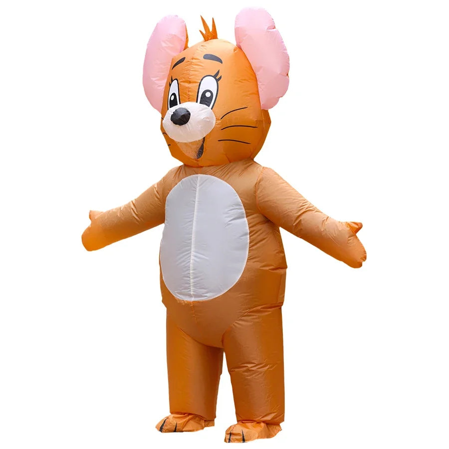 Cat and Mouse Inflatable Costume - Funny Adult Full Body Cosplay Party Outfit