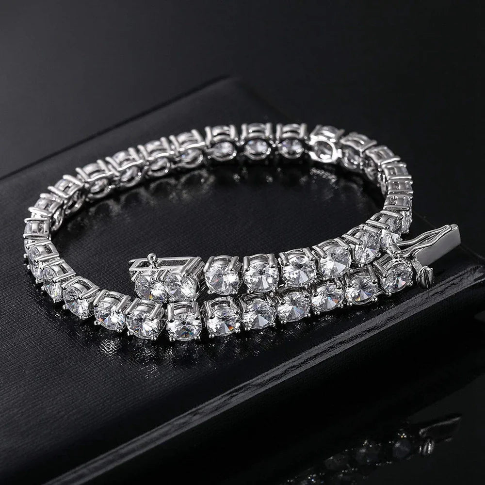 SEMNI Moissanite Diamond Tennis Bracelet – 3mm-6.5mm, GRA Certified, 925 Sterling Silver Luxury Jewelry for Men & Women