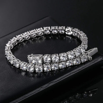SEMNI Moissanite Diamond Tennis Bracelet – 3mm-6.5mm, GRA Certified, 925 Sterling Silver Luxury Jewelry for Men & Women