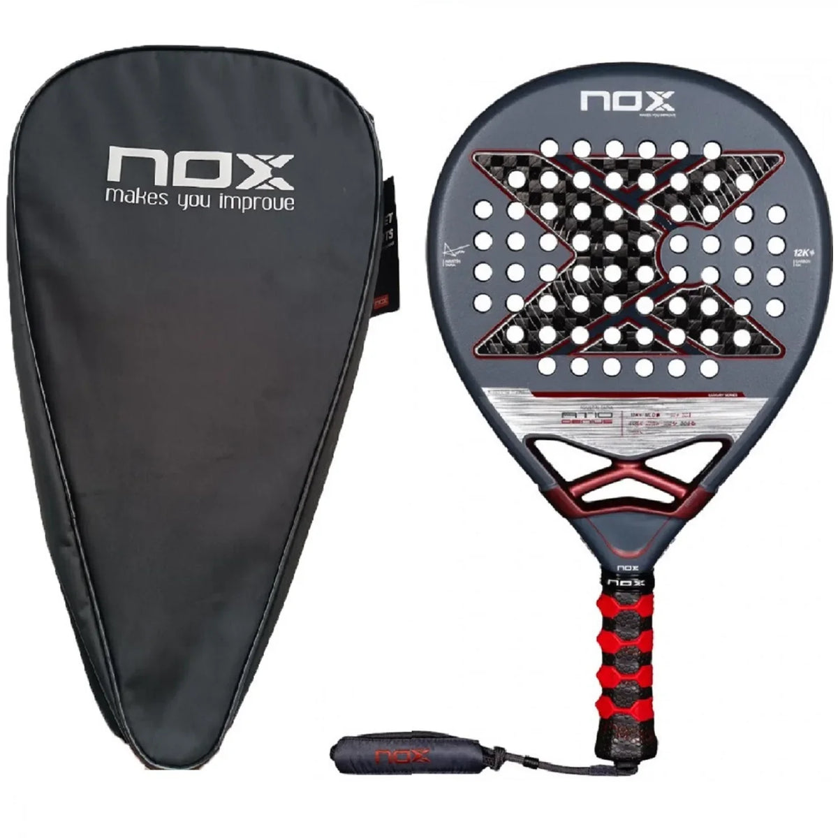 NOX Padel Tennis Racket - Carbon Fiber Diamond-Shaped EVA Sports Racquet