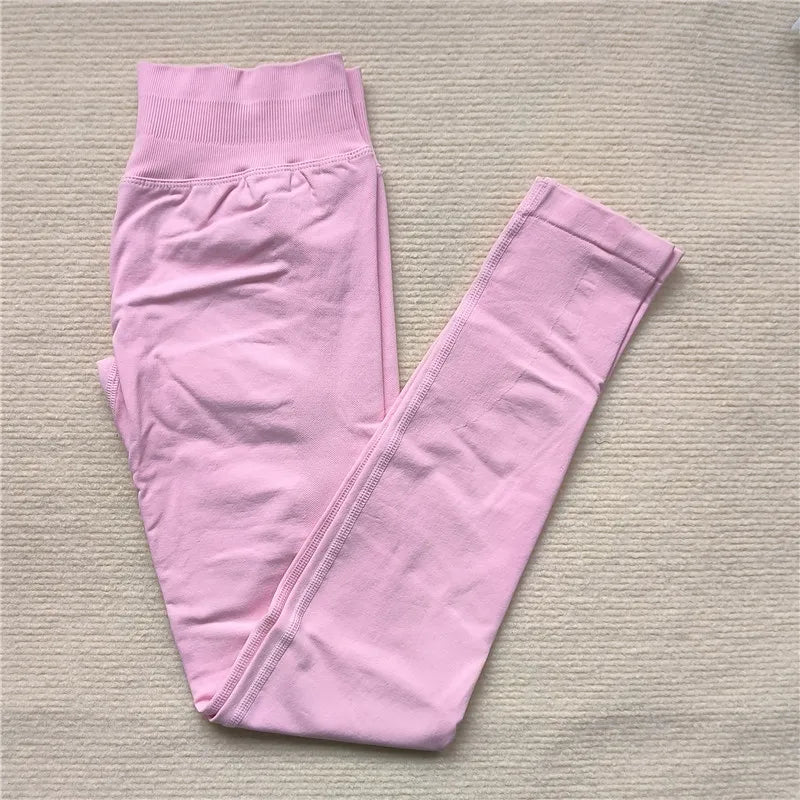 Seamless High Impact Yoga Leggings – Butt Lifting Tummy Control Squat-Proof Fitness Workout Tights