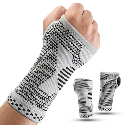Adjustable Gym Wristband & Palm Guard — Sports Wrist Support Brace with Compression Gloves for Carpal Tunnel