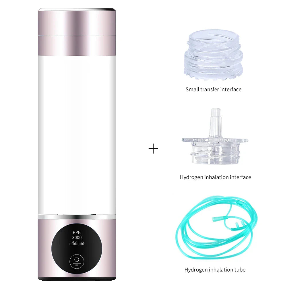 BlueVida 8th Gen Nano Hydrogen Water Generator Bottle - DuPont SPE/PEM Hydrogenator with H2 Inhaler & Touch Button