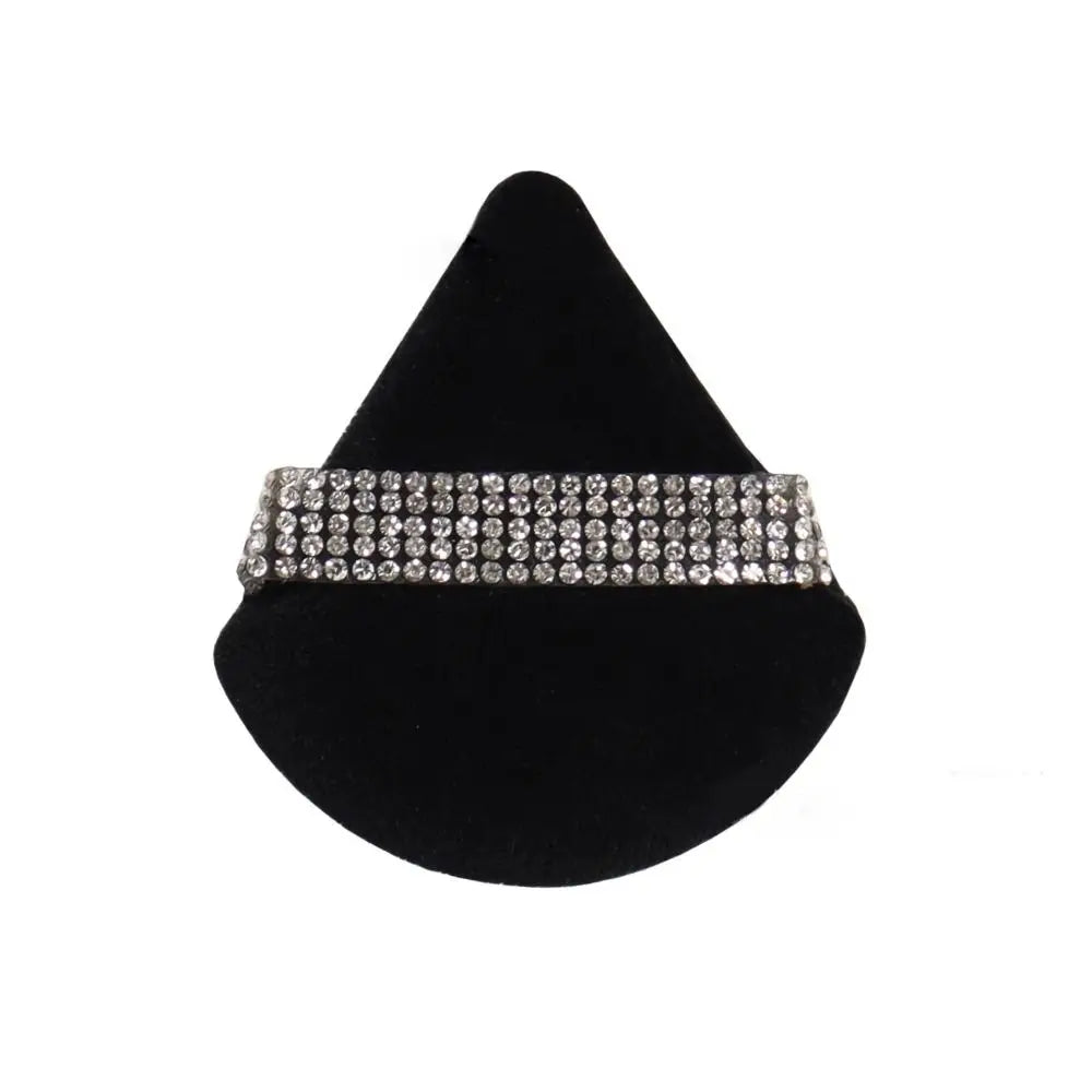Diamond Triangle Velvet Powder Puff – Soft Makeup Sponge for Smooth Facial Foundation Application