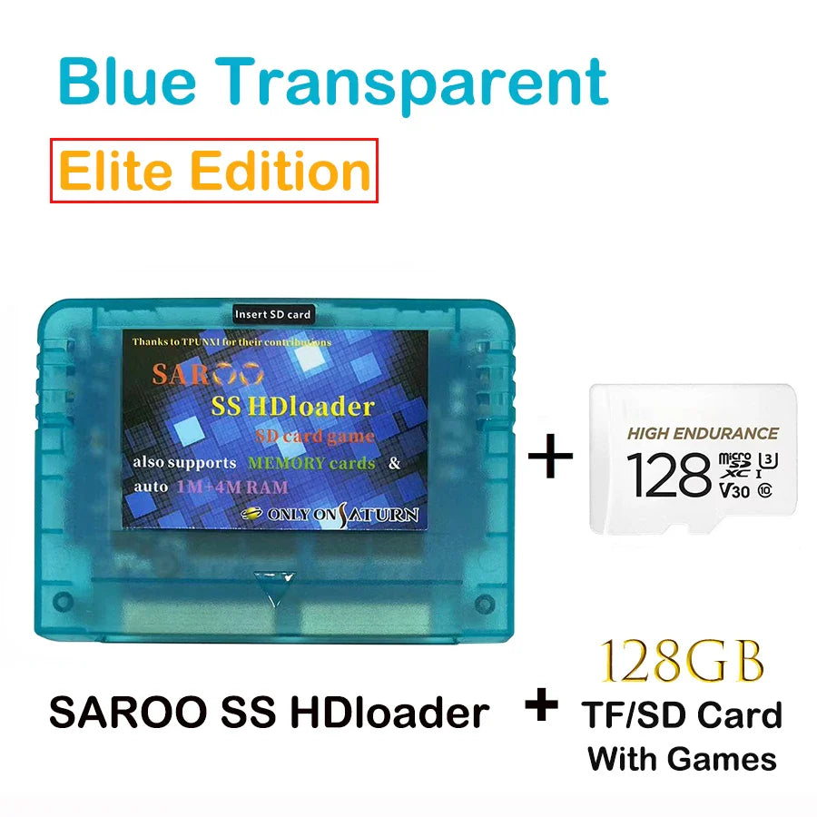 2025 V0.7 SAROO SS HDLoader Game Cartridge — SD/TF Card Support for Sega Saturn, Play Without CD