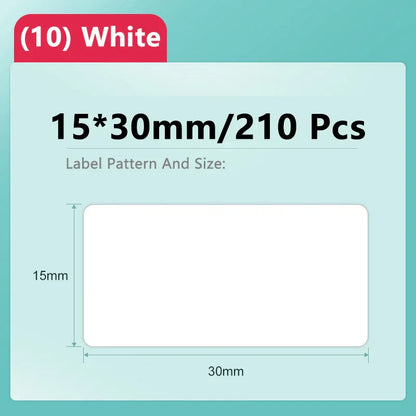 Niimbot D11/D101/D110 Mini Portable Thermal Label Printer – White Waterproof Anti-Oil Sticker Paper, No-Glue Bluetooth Sticker Printer