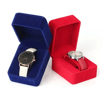 Flannelette Watch Packaging Box – Black Jewelry Storage Organizer for Bracelets, Women & Men Gift Wholesale