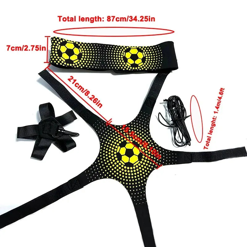 Football Kick & Throw Training Belt - Adjustable Waist Strap for Soccer Ball Control, Elastic Equipment for Kids
