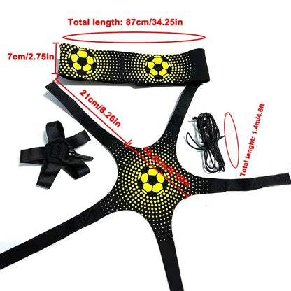 Football Kick & Throw Training Belt - Adjustable Waist Strap for Soccer Ball Control, Elastic Equipment for Kids