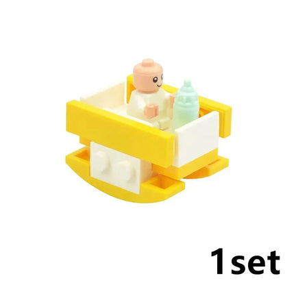 DIY Mini Food Building Block Figures – Bread, Fish, Fruit, Chicken, Crab, Hot Dog, Cake, Pizza & Carrot Creative Toy Bricks