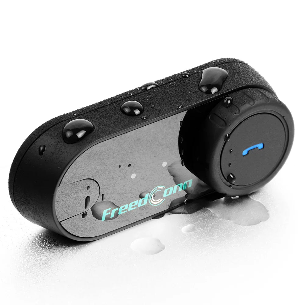 Freedconn T Com VB Motorcycle Helmet Bluetooth Headset — Wireless Stereo Intercom with Call, FM Music & Communication Sharing