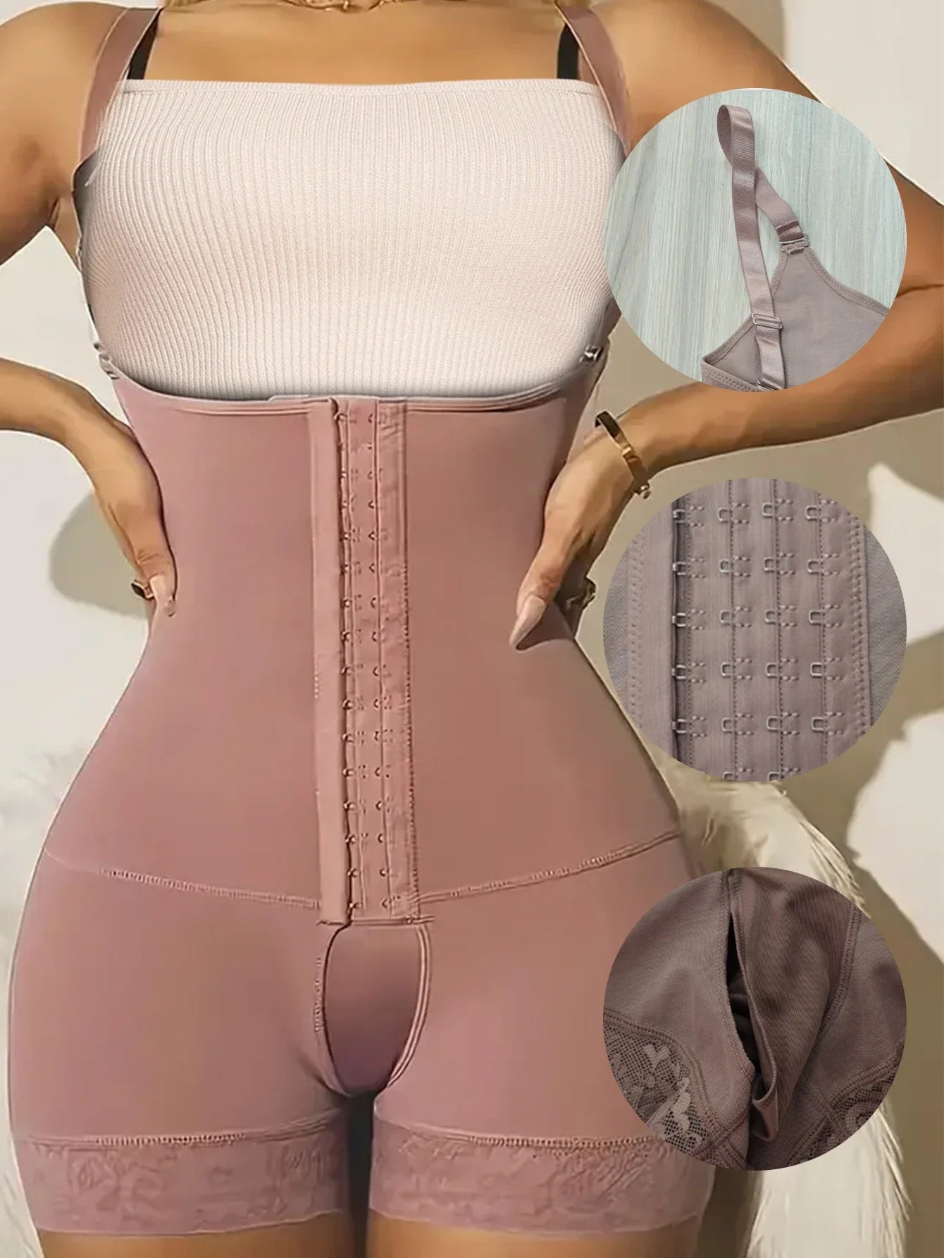 Women’s Compression Body Shaper – Colombian Fajas Butt Lifter Slimming Corset for Post-Surgery Support