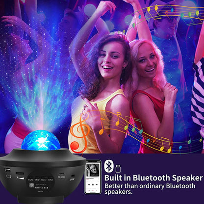 Star Projector Galaxy Projector for Bedroom, Music Speaker, Sound Activated, Remote Control & Timer, Starry Night Light Projector