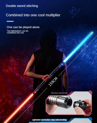 RGB Metal Lightsaber Toy – 15-Color Changing Laser Sword with Sound Effects, Force FX Jedi Blaster Gift for Kids
