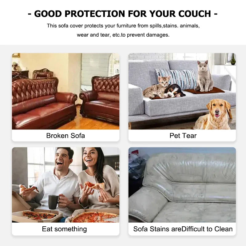 Jacquard Thick Stretch Sofa Cover – Elastic Slipcover for Armchair, L-Shaped & 1–5 Seater Couch Living Room Protector