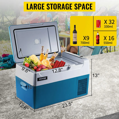 SucceBuy Portable Car Refrigerator Mini Fridge — 20L–55L Compressor Cooler DC 110-240V Ice Box for Camping