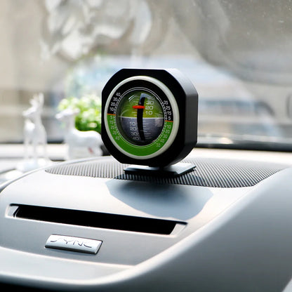 High-Precision Car Inclinometer & Compass — Built-in LED Slope Meter, Vehicle Angle & Gradient Level