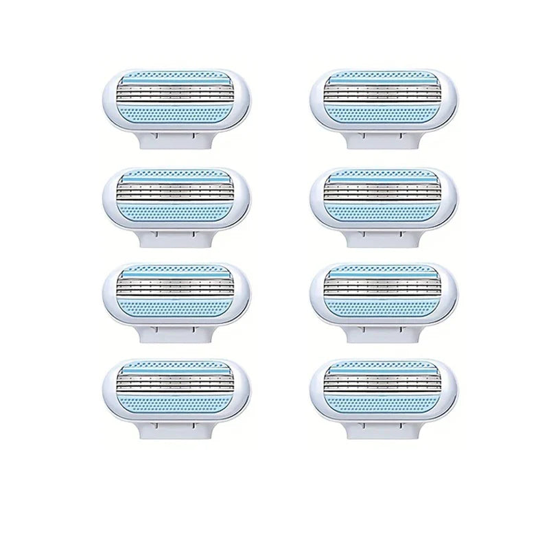 3-Layer Women’s Manual Razor — Replaceable Head Shaver for Armpit, Bikini & Body Hair Removal