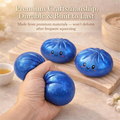 a2027 Glitter Dumpling Squishy – Sensory Squeeze Toy with Box for Stress Relief