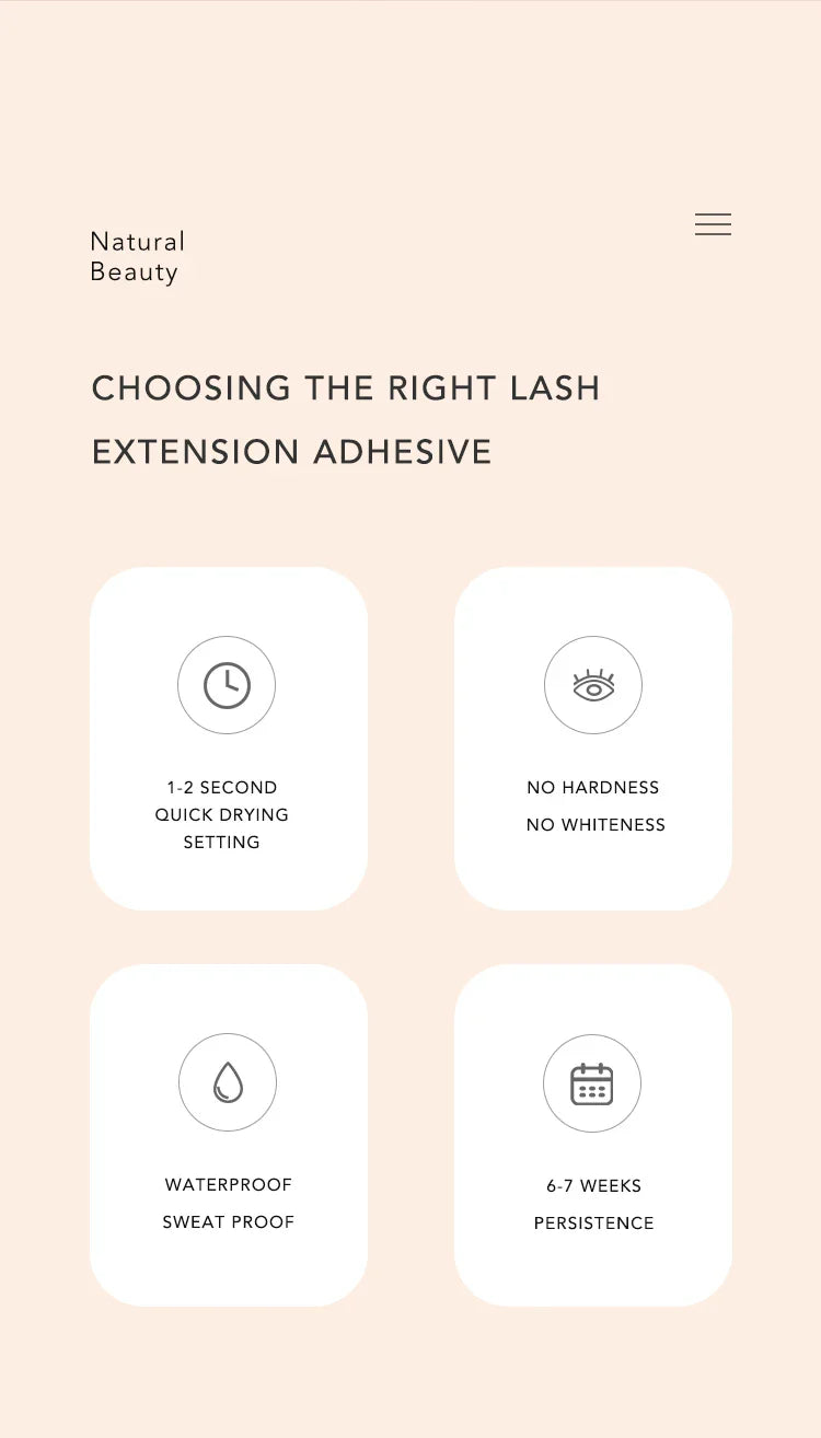 Gollee 0.5–1s Fast-Drying Eyelash Extension Glue – No Odor, No Irritation Adhesive for Lash Extensions, Professional Makeup Supplies