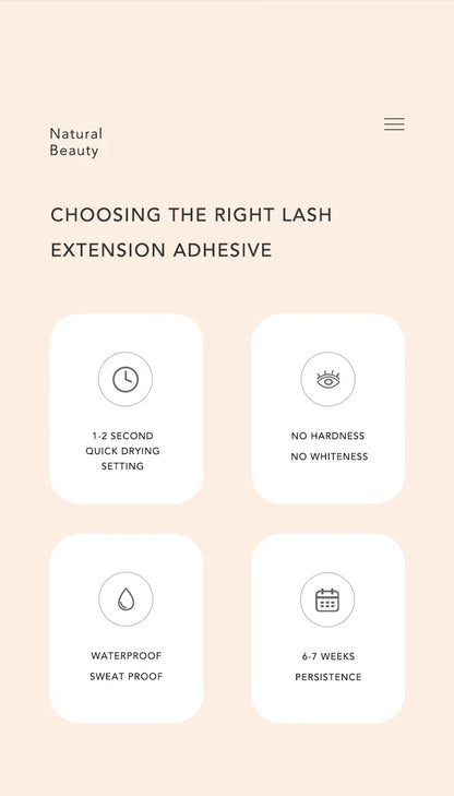 Gollee 0.5–1s Fast-Drying Eyelash Extension Glue – No Odor, No Irritation Adhesive for Lash Extensions, Professional Makeup Supplies