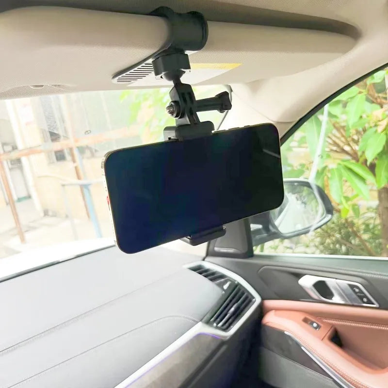 Car Camera Mount Sun Visor Clip – Holder for GoPro Hero 9-13, DJI Osmo Action 3-5 & Insta360 X3/X4 Accessories