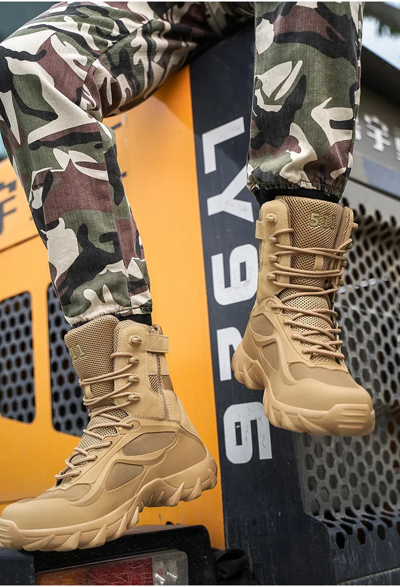 Men's Tactical Boots - Lightweight Autumn Special Forces Field Boots, Non-Slip Outdoor Shoes for Men (Zapatillas Hombre)