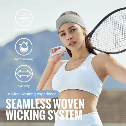 Summer Sports Headband – Breathable Non-Slip Elastic Sweatband for Tennis, Running & Fitness Training, Lightweight Sweat-Wicking Hairband