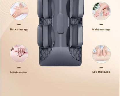 Upgraded Large Area Heated Neck Massager – Vibration Airbag Full Body Massage Mat with Lumbar Traction and Remote Control