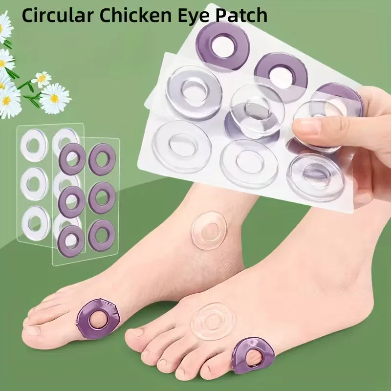 6-Piece Gel Shoe Insoles - Reusable Self-Adhesive Cushions for High Heels, Shock Absorption and Foot Comfort