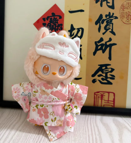 17cm Labubu V1-V3 Doll Clothes – Traditional Kimono Outfit Accessories, Fashion Gift