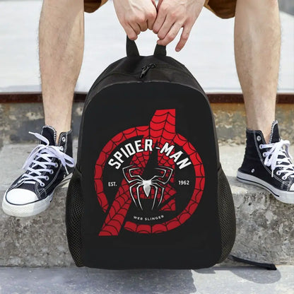 Custom Spider-Man Web Backpack – Water-Resistant School & College Bag for Men and Women