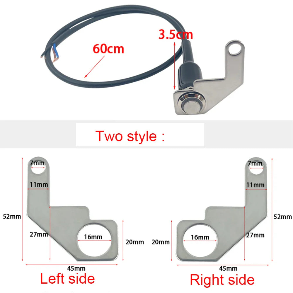 12V LED Waterproof Motorcycle Handlebar Switch – Manual Reset Button