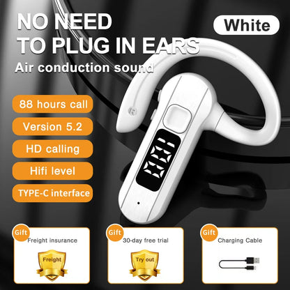 New Sport Bluetooth 5.3 Bone Conduction Headphones – Wireless Open-Ear Headset with Noise Reduction Mic for Running