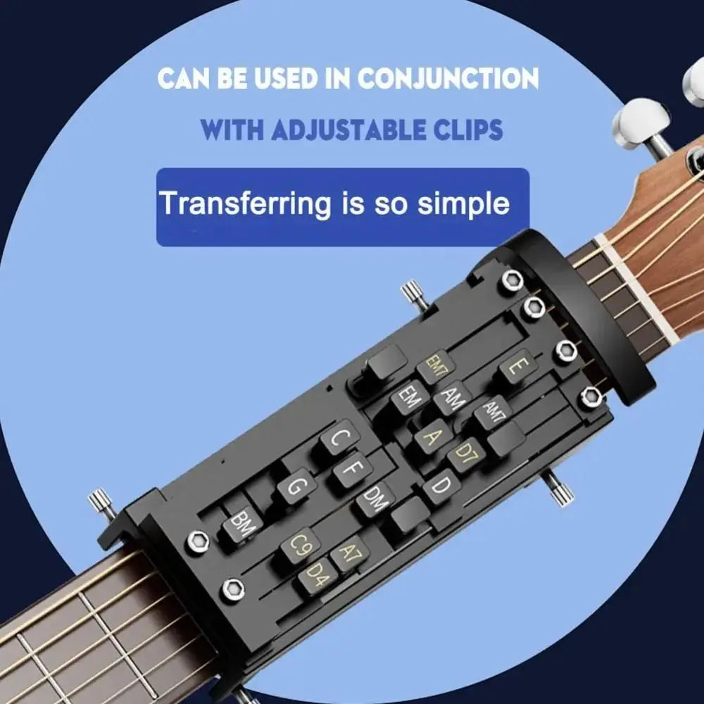 Beginner Guitar Chord Trainer - Portable Chord Learning Tool and Scale Practice Assistant for Guitar Players