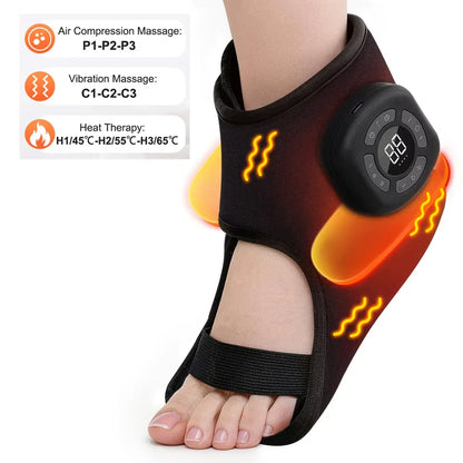 Electric Foot & Hand Massager with Heat and Vibration – Portable Ankle & Joint Relaxation Therapy Device