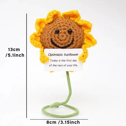 Positive Energy Crochet Doll — Handmade Knitted Plush Potato, Plant, Avocado, Bee & Animal Pocket Hug Emotional Support Gift
